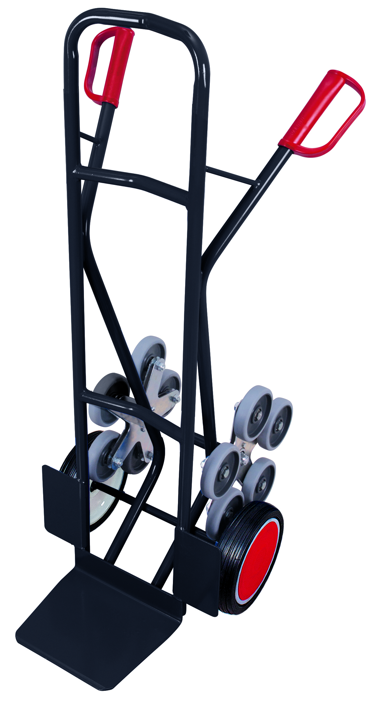 Stair-climber truck with 2 five-arm star wheels Stair-climber truck with 2 five-arm star wheels