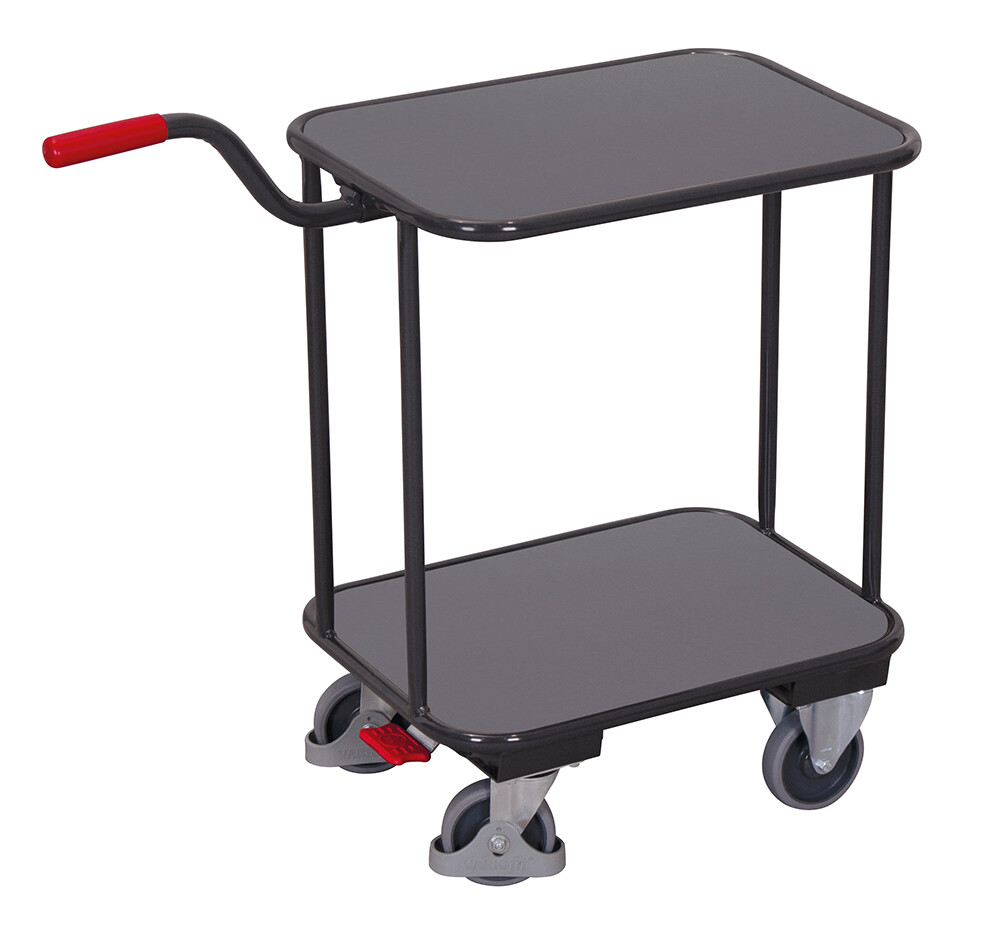 Push-handle dolly with 2 load surfaces Push-handle dolly with 2 load surfaces