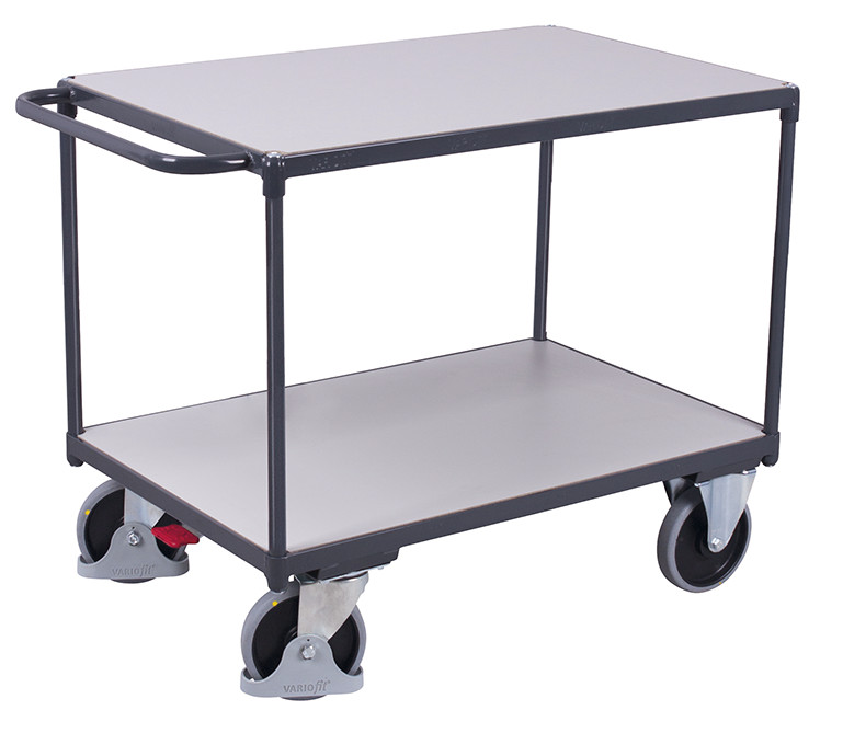 ESD heavy-duty table trolley with 2 load surfaces ESD heavy-duty table trolley with 2 load surfaces