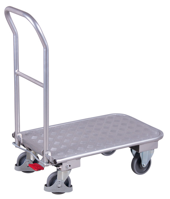 Aluminium folding push bar trolley