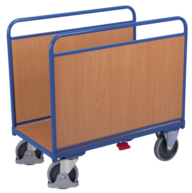 Seitenbügelwagen mit Holzwänden Seitenbügelwagen mit Holzwänden