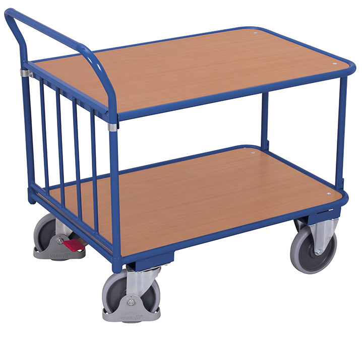 Table trolley with push bar