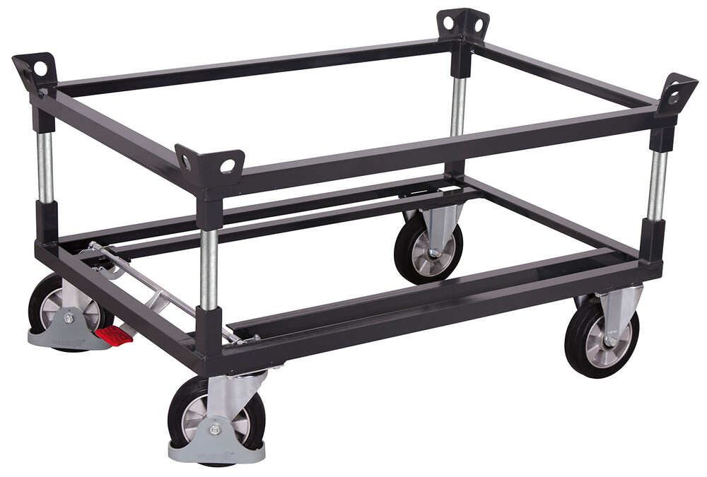 Steel-frame dolly with 2 angle-steel frames