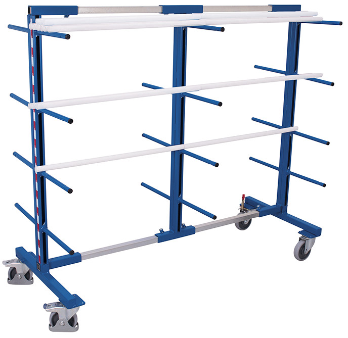 Carrier-spar trolley, two-sided