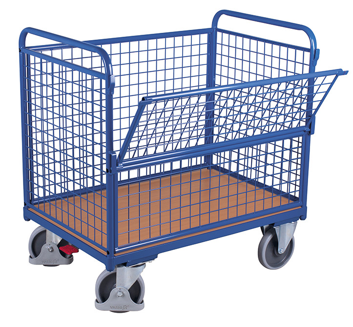 Box trolley with mesh