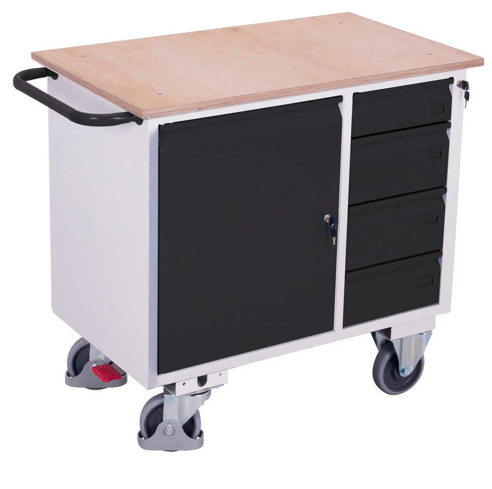 Workshop trolley with 4 drawers Workshop trolley with 4 drawers