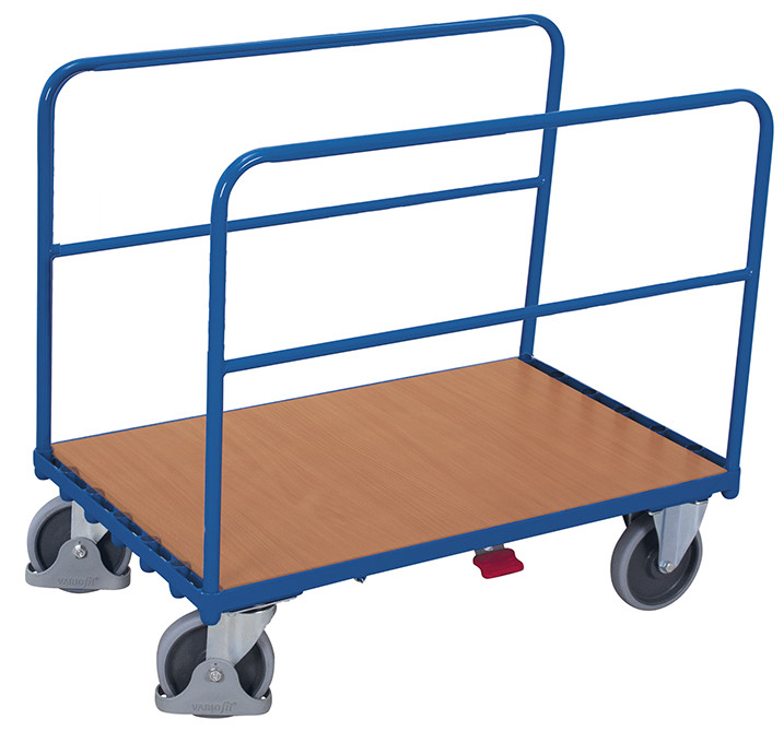 Tubular-support trolley with 2 tubular supports