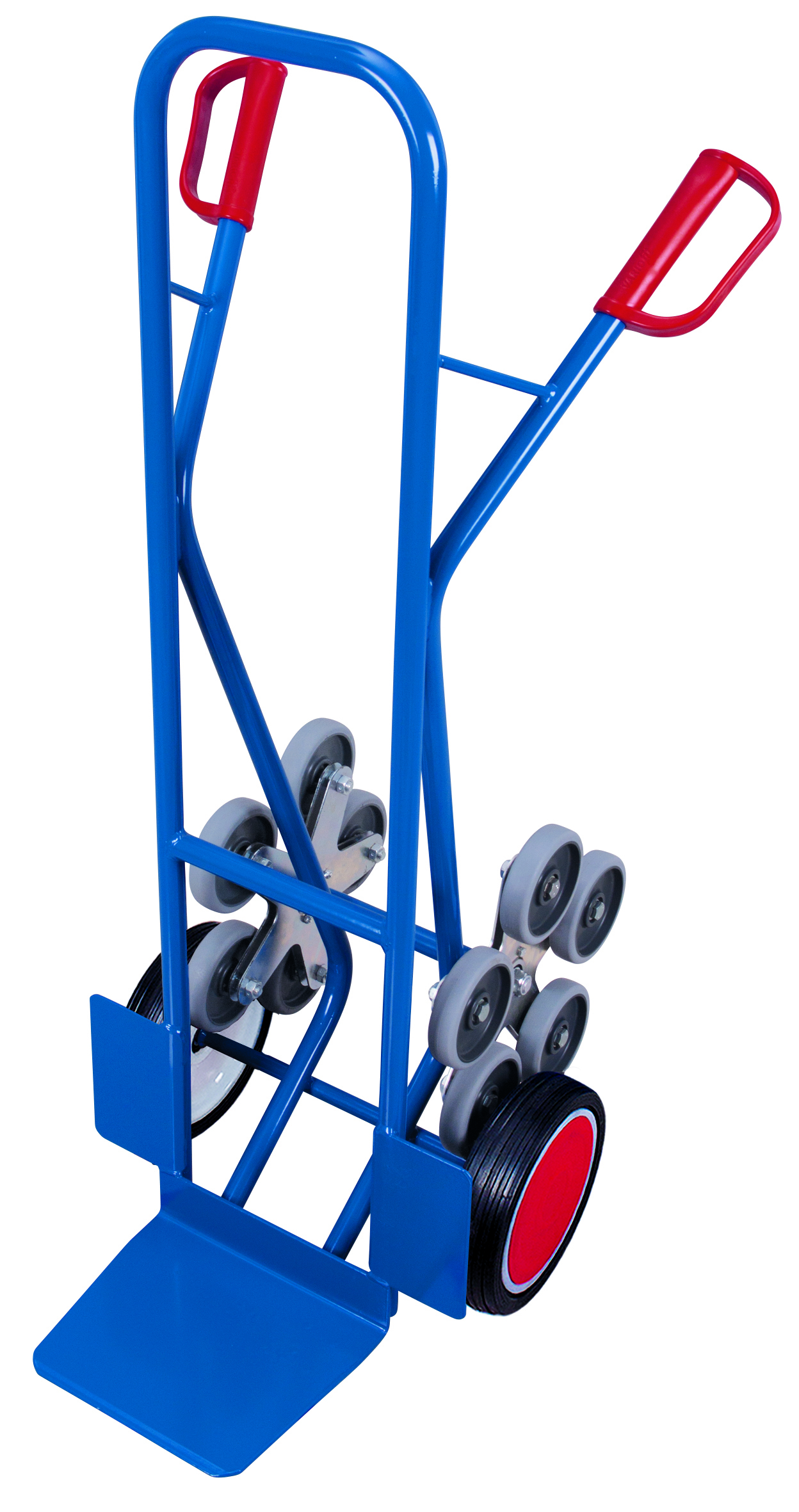 Stair-climber truck with 2 five-arm star wheels Stair-climber truck with 2 five-arm star wheels