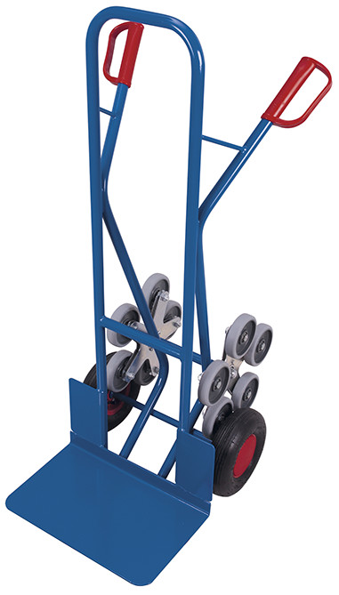 Stair-climber truck with 2 five-arm star wheels Stair-climber truck with 2 five-arm star wheels