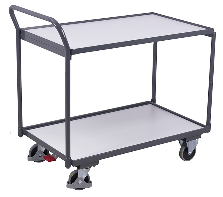 ESD table trolley with 2 load surfaces ESD table trolley with 2 load surfaces
