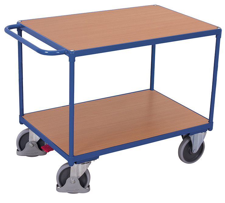 Heavy-duty table trolley with 2 load surfaces Heavy-duty table trolley with 2 load surfaces