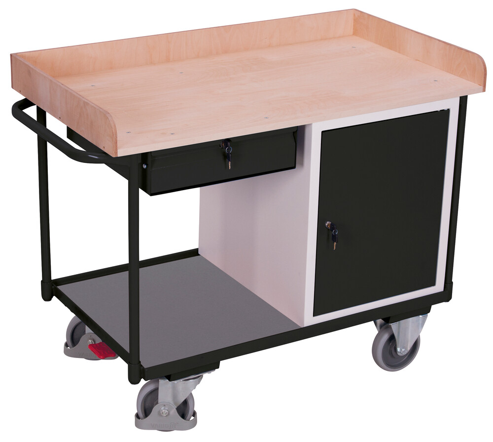 Workshop trolley with 2 load surfaces Workshop trolley with 2 load surfaces