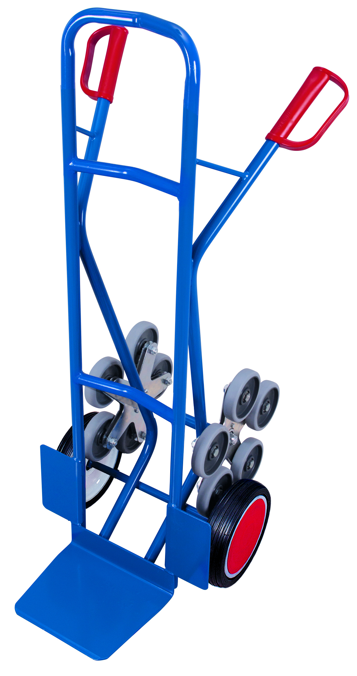 Stair-climber truck with 2 five-arm star wheels Stair-climber truck with 2 five-arm star wheels