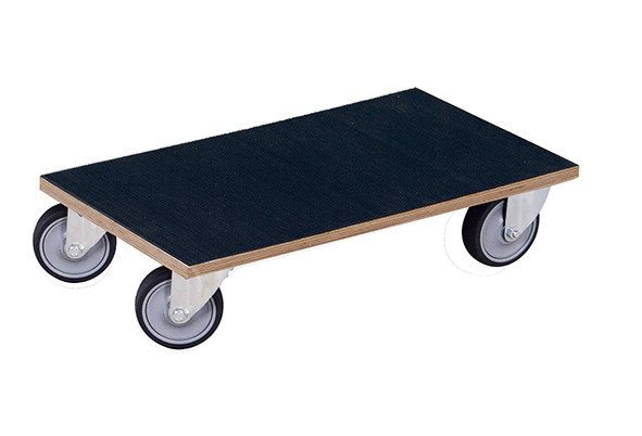 Dolly with thermoplastic rubber swivel castors Dolly with thermoplastic rubber swivel castors