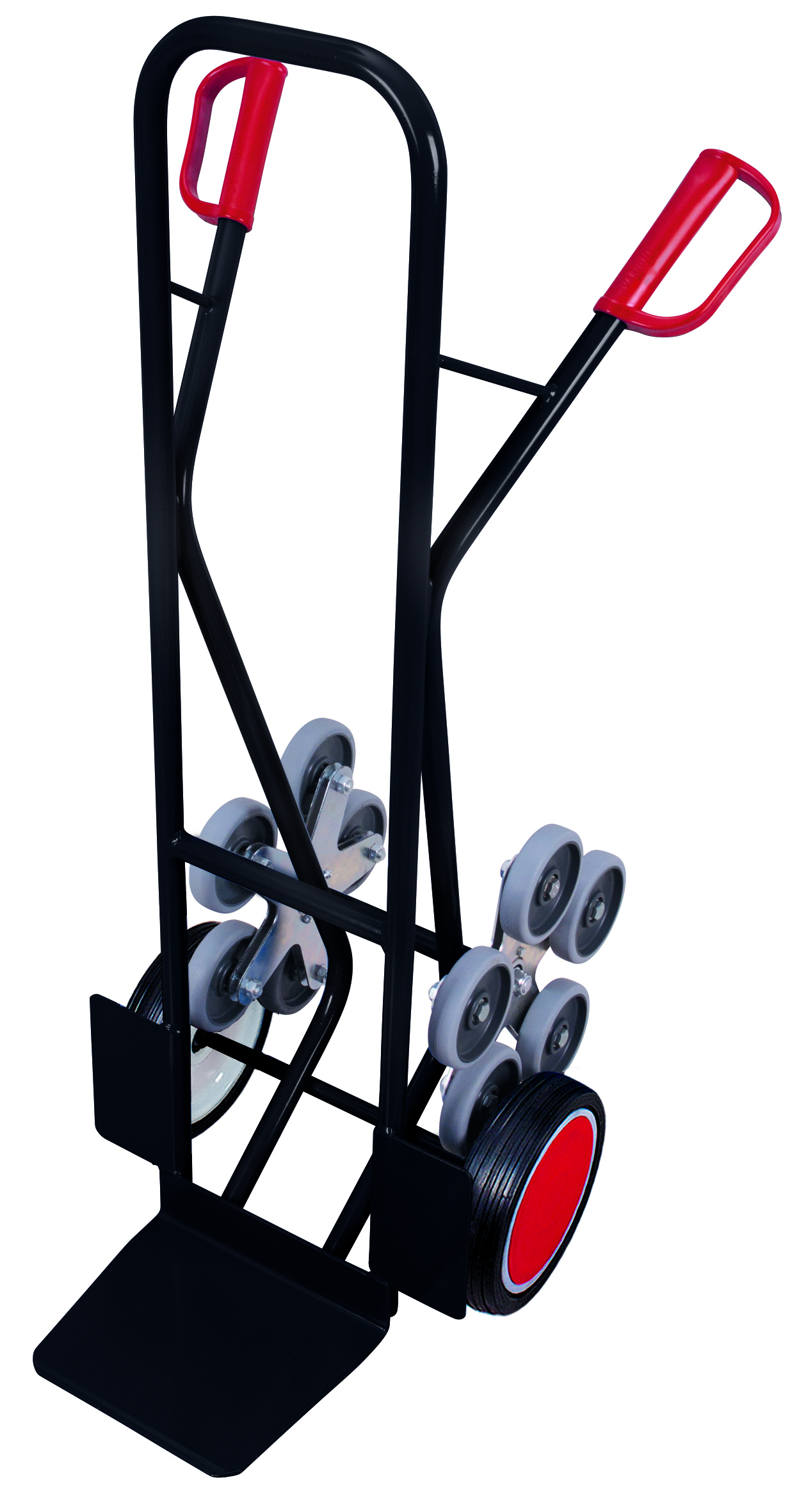 Stair-climber truck with 2 five-arm star wheels Stair-climber truck with 2 five-arm star wheels