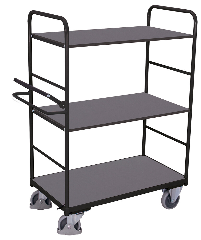 Shelf trolley, high with dead man’s brake