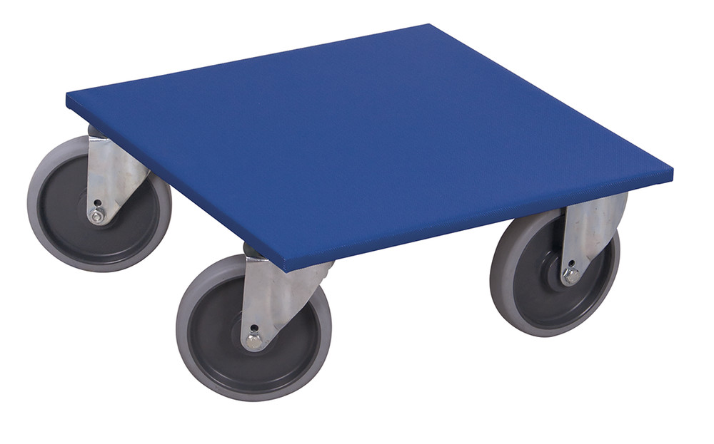 Dolly with thermoplastic rubber swivel castors Dolly with thermoplastic rubber swivel castors