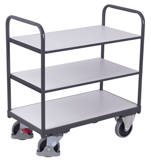 ESD shelf trolley, low ESD shelf trolley, low