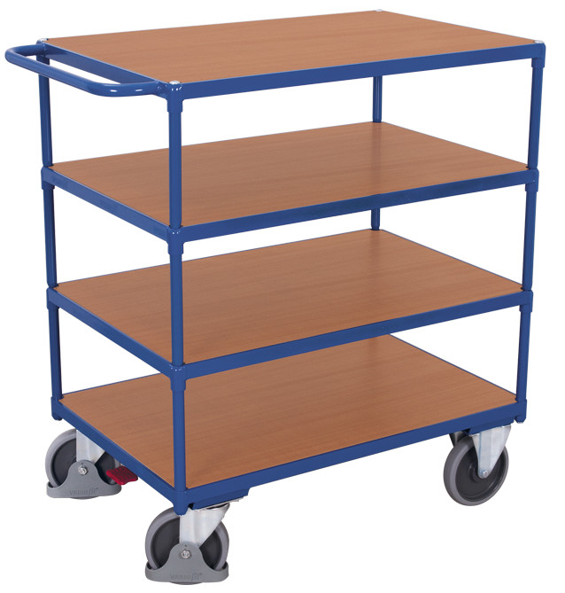 Heavy-duty table trolley with 4 load surfaces Heavy-duty table trolley with 4 load surfaces
