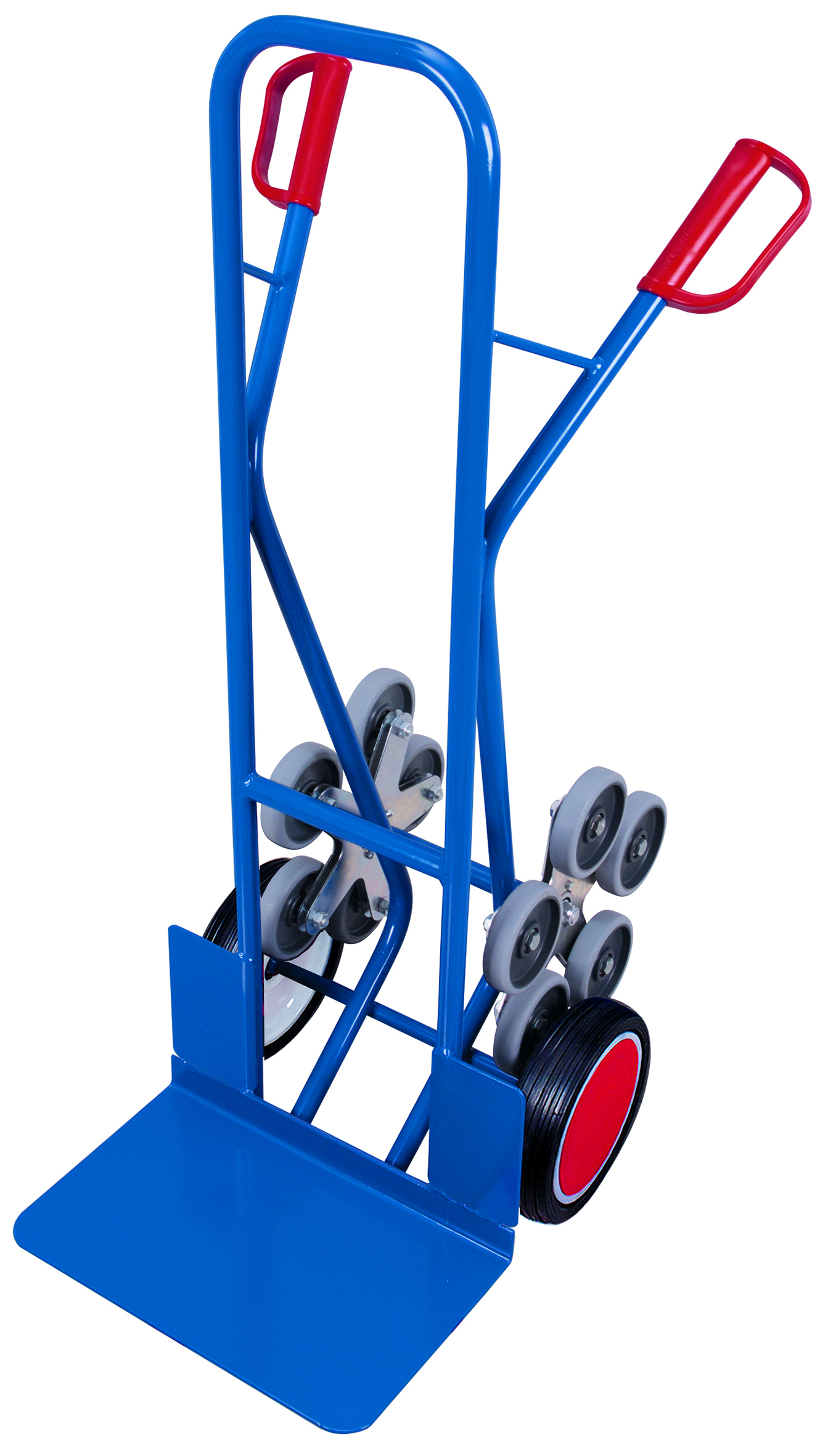 Stair-climber truck with 2 five-arm star wheels Stair-climber truck with 2 five-arm star wheels