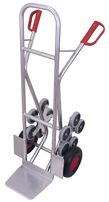 Aluminium stair-climber truck with 2 five-arm star wheels Aluminium stair-climber truck with 2 five-arm star wheels