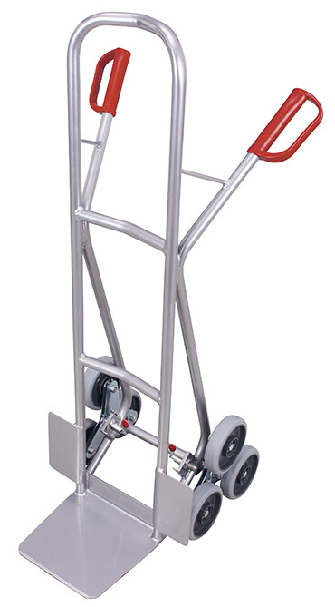 Aluminium stair-climber truck with 2 three-arm star wheels