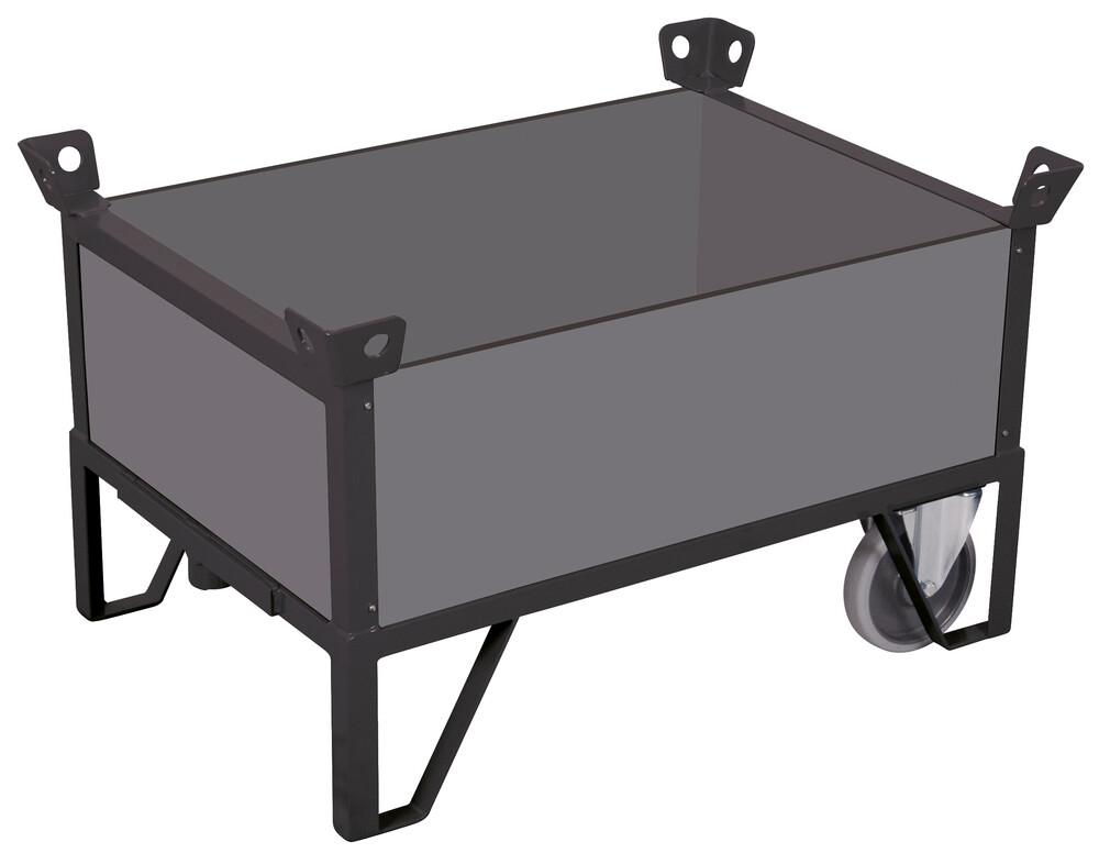 Two-wheeled platform with 4 walls Two-wheeled platform with 4 walls