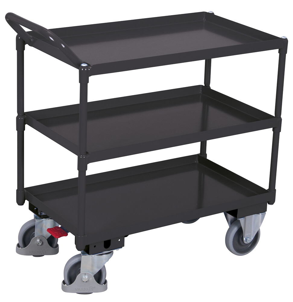 Table trolley with 3 load surfaces Table trolley with 3 load surfaces