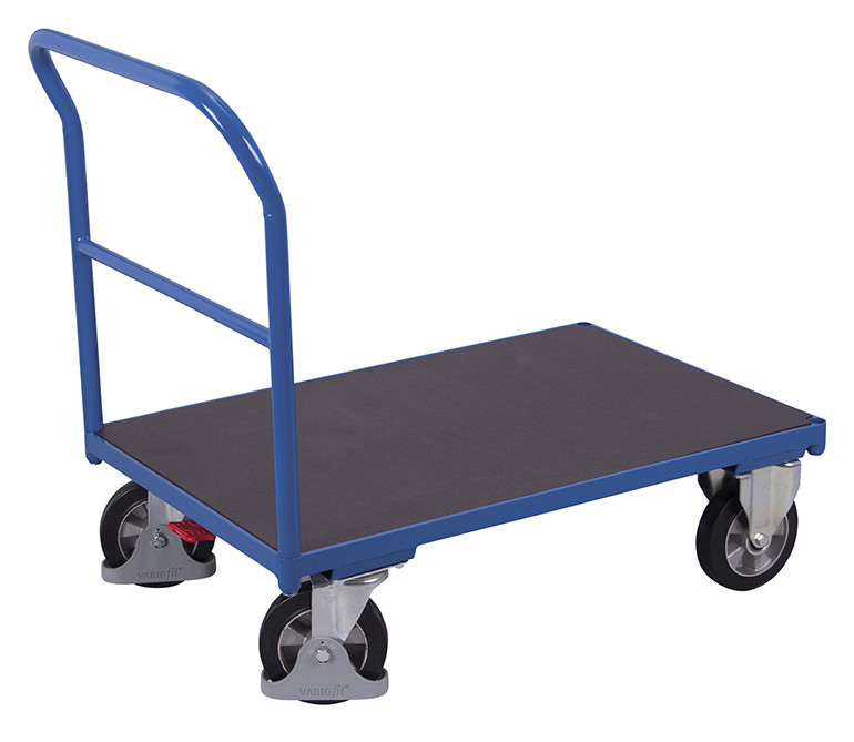 Push bar trolley with screen printing plate