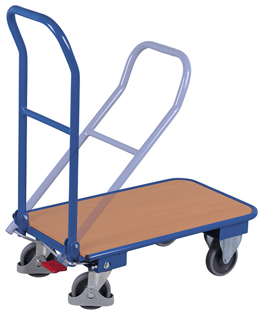 Folding push bar trolley