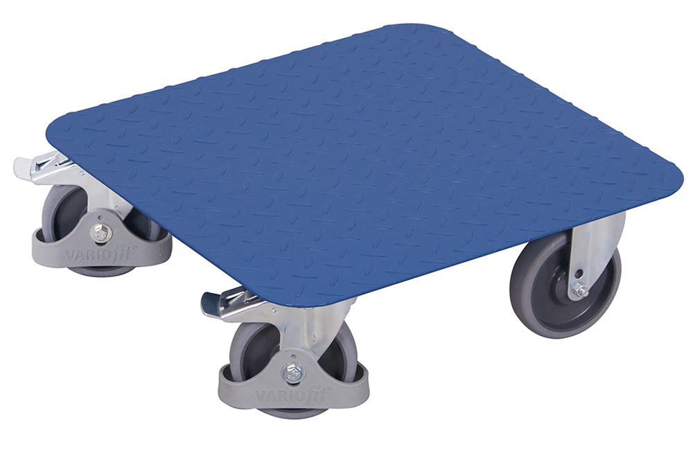 Crate dolly with diamond-tread load surface Crate dolly with diamond-tread load surface