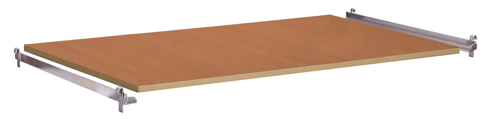 Shelves of wood-based board for shelf trolleys