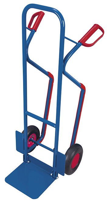 Tubular steel truck with folding toe plate Tubular steel truck with folding toe plate
