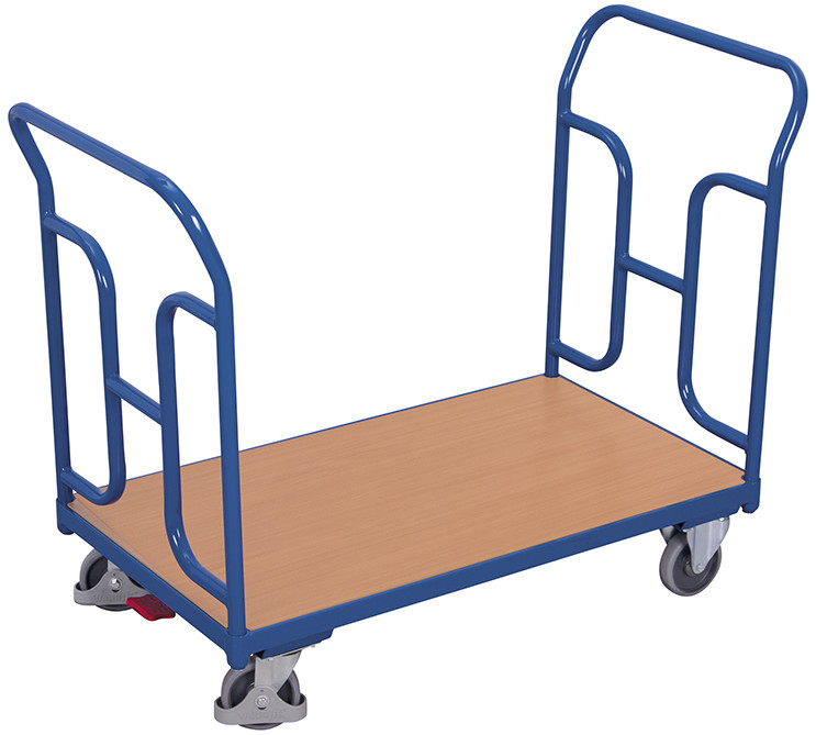 Double-end push bar trolley with bended tubes