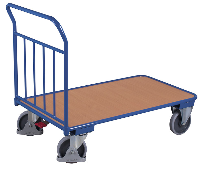 Push bar trolley with vertical tubes