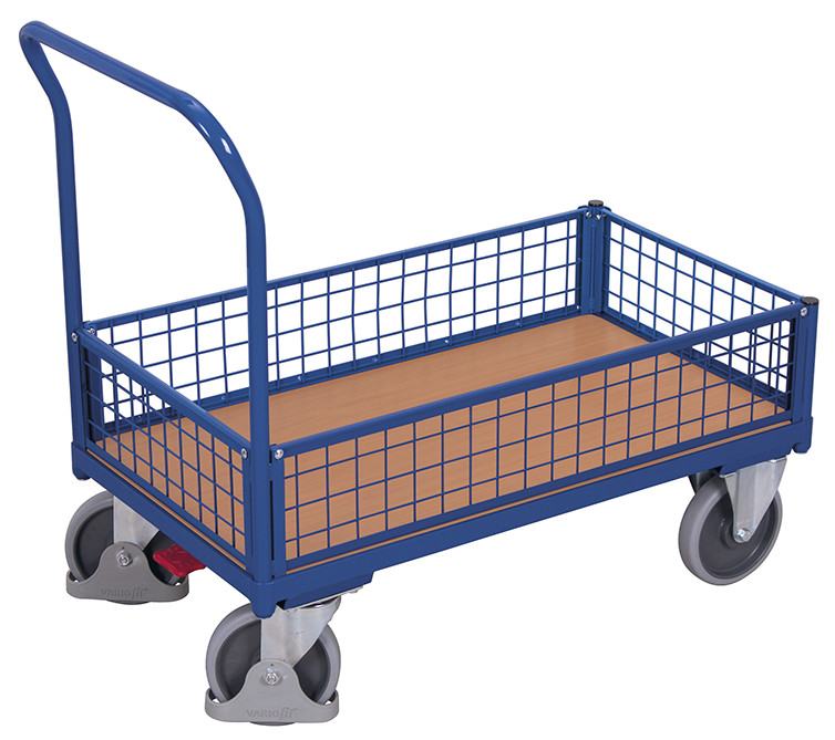 Box trolley with mesh