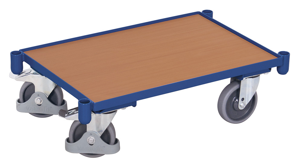 Euro system dolly with board (edge 10 mm) and sockets Euro system dolly with board (edge 10 mm) and sockets