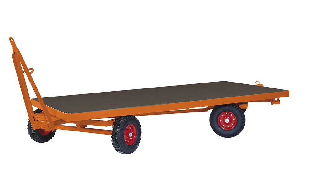 Industrial trailer with 2-axle turnable steering