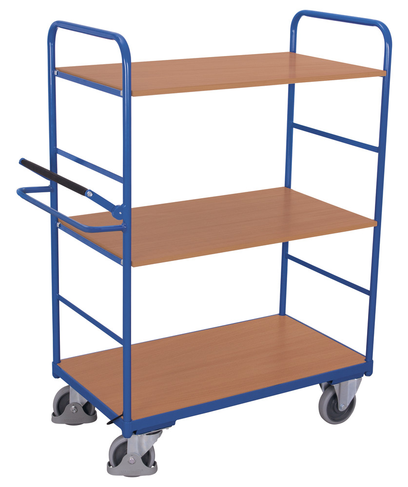 Shelf trolley, high with dead man’s brake