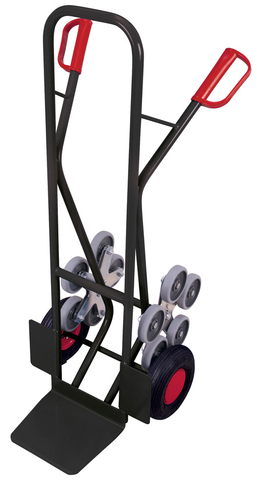 Stair-climber truck with 2 five-arm star wheels Stair-climber truck with 2 five-arm star wheels