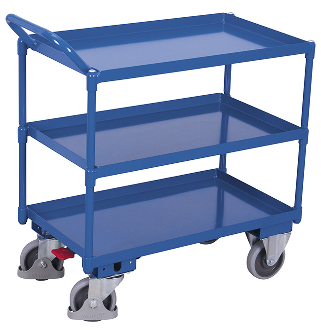 Table trolley with 3 load surfaces