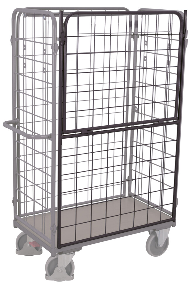 Side walls with folding top half for parcel/shelf trolleys, high Side walls with folding top half for parcel/shelf trolleys, high