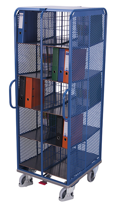 Document trolley with 20 compartments