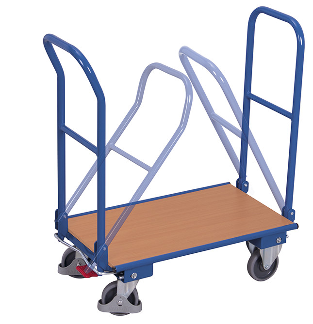Folding trolley with 2 push bars Folding trolley with 2 push bars