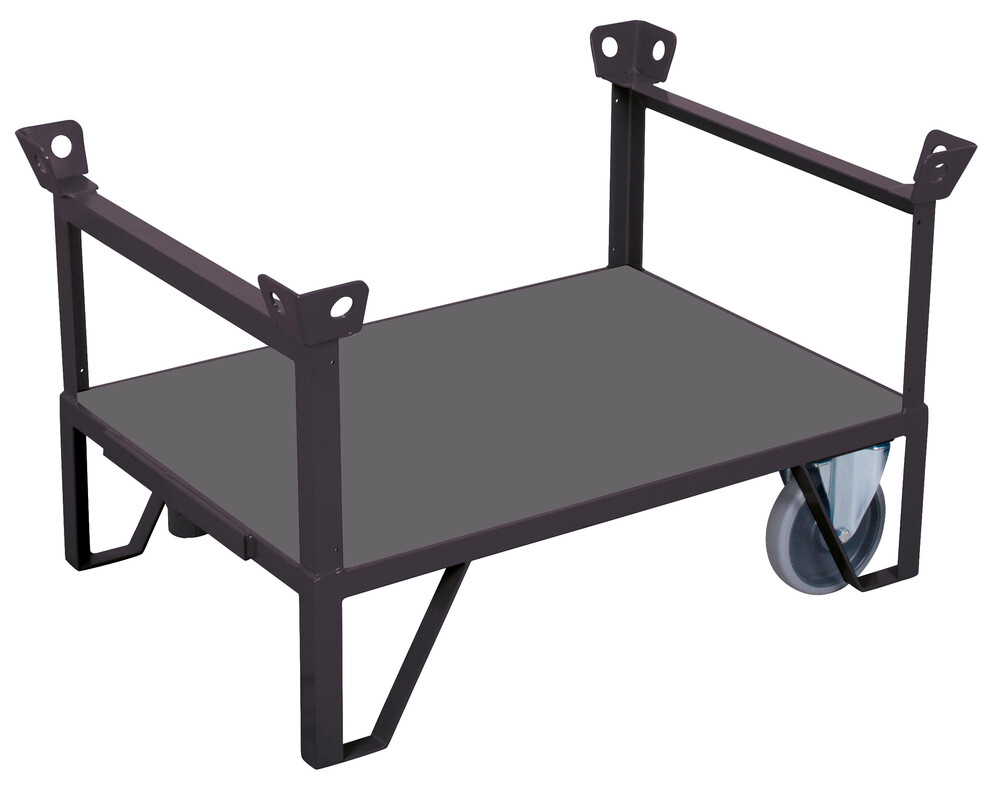 Two-wheeled platform with end walls Two-wheeled platform with end walls