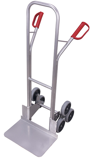 Aluminium stair-climber truck with 2 three-arm star wheels