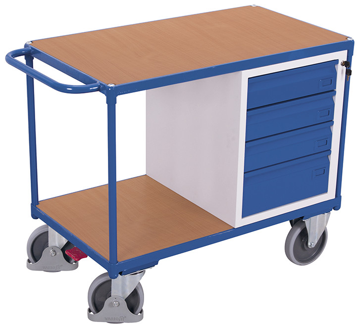 Workshop trolley with 2 load surfaces Workshop trolley with 2 load surfaces