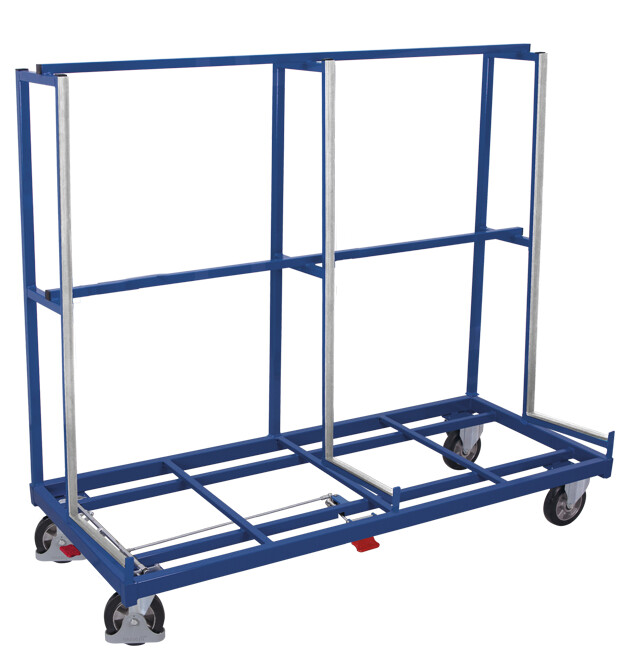 Sheet-material trolley, one-sided